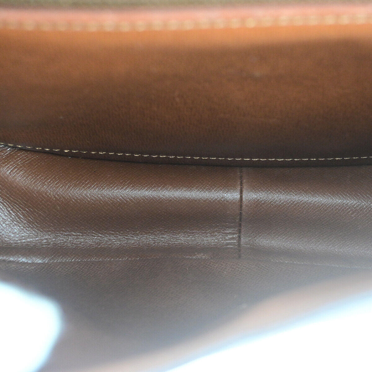 LOUIS VUITTON Saint Cloud GM Shoulder Bag Monogram Leather Brown M51242 30YF362