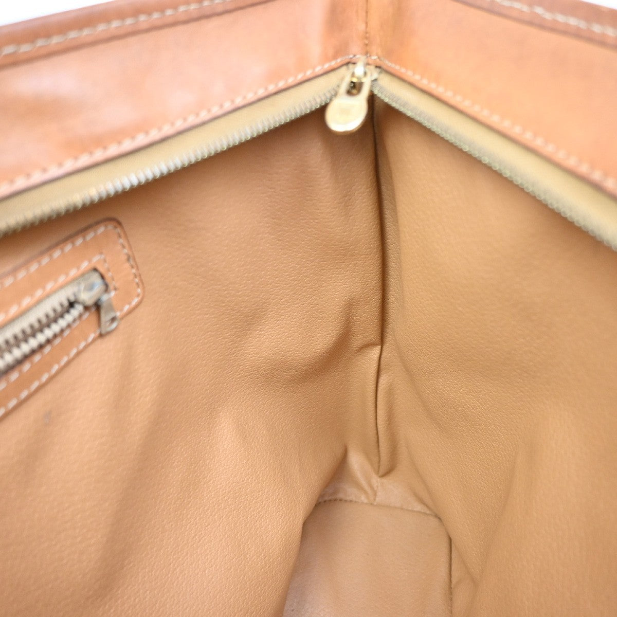 CELINE Macadam Pattern Shoulder Tote Bag PVC Leather Brown Gold Italy 04TA028