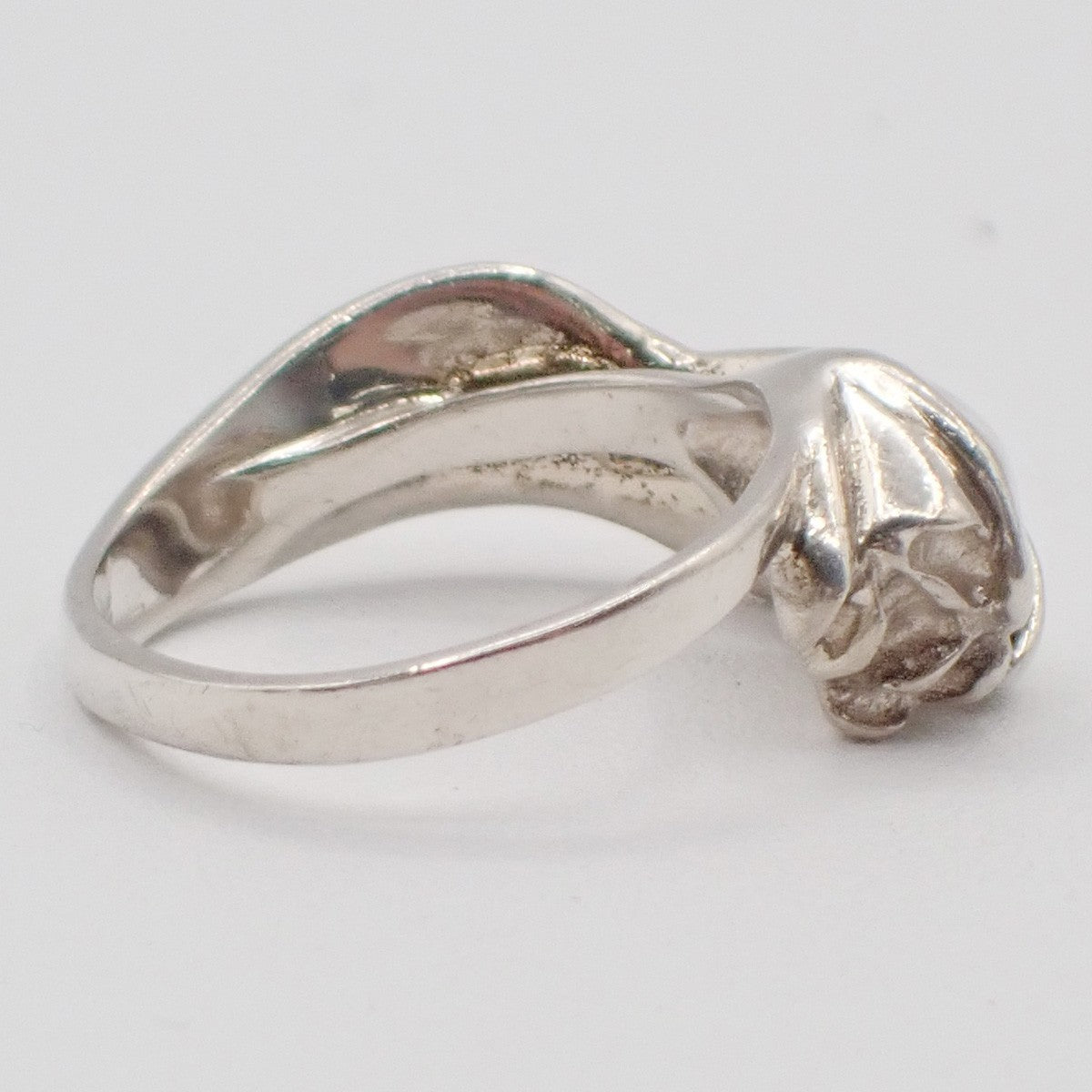 Tiffany & Co. Logo Tulip Ring Sterling Silver 925 US Size 4.0-4.5 01KC079