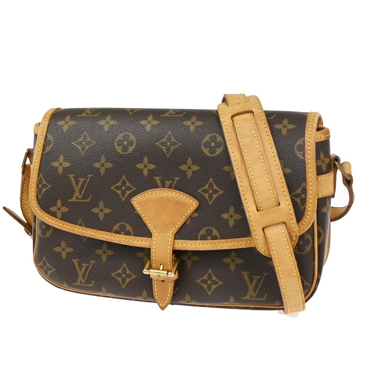 LOUIS VUITTON Sologne Shoulder Bag Monogram Leather Brown France M42250 93YJ062