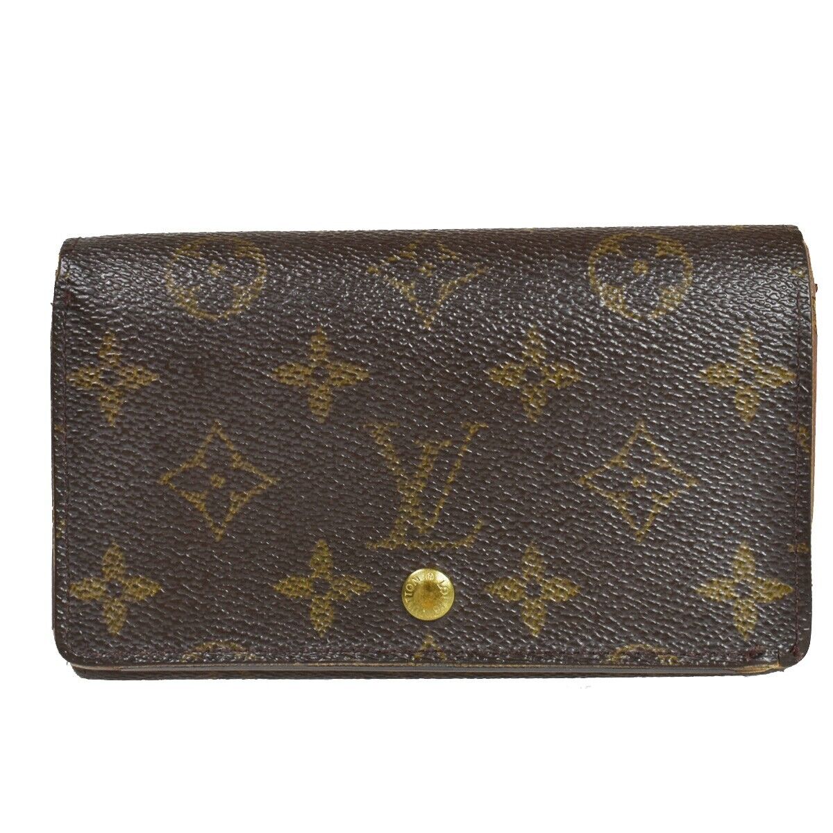 LOUIS VUITTON 5 Set Long Wallet Purse Monogram Matte Taiga Leather Brown 61GA567
