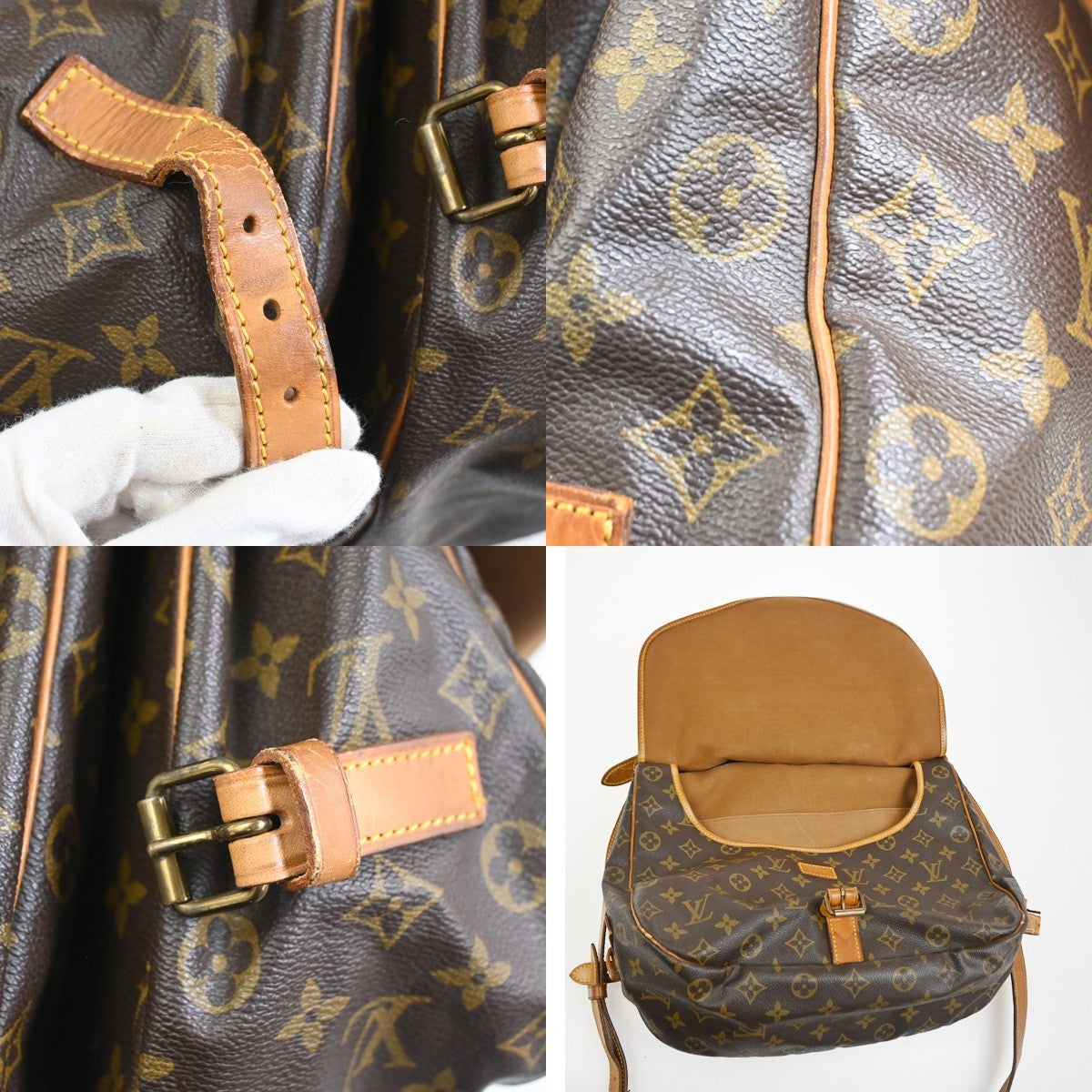LOUIS VUITTON Saumur 35 Shoulder Bag Monogram Leather BN France M42254 86CA840