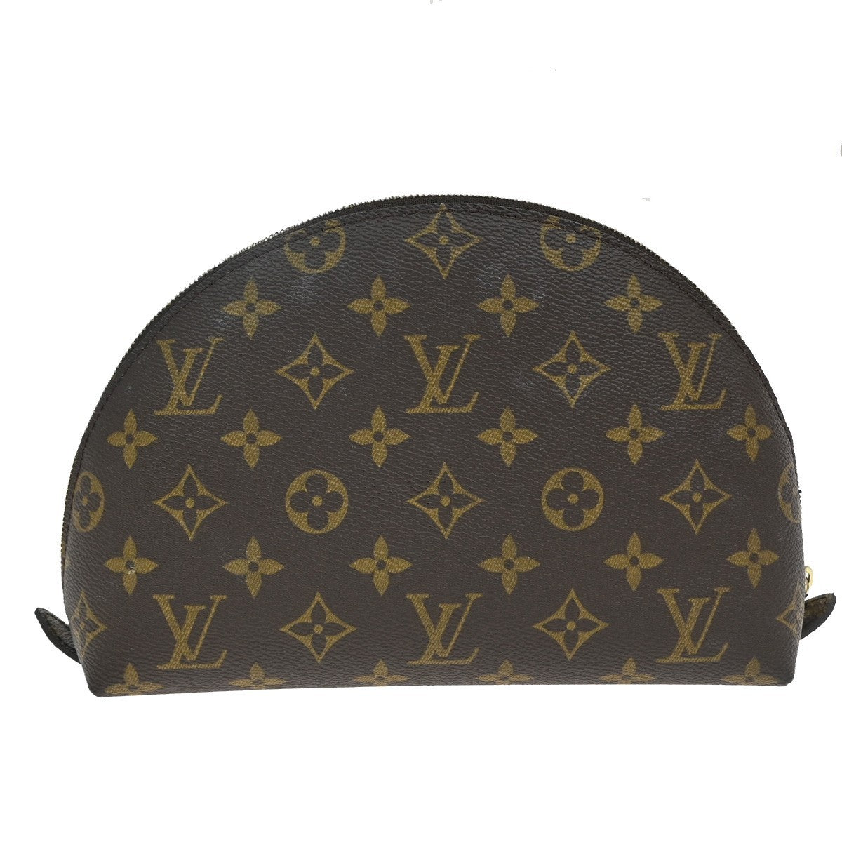 LOUIS VUITTON Trousse Demi Ronde Pouch Monogram Leather Brown M47520 63TA172