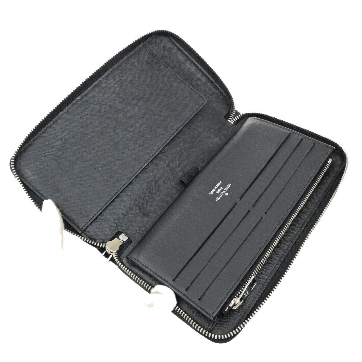 LOUIS VUITTON Zippy Organizer Long Bifold Wallet Damier Graphite N63077 14ED888