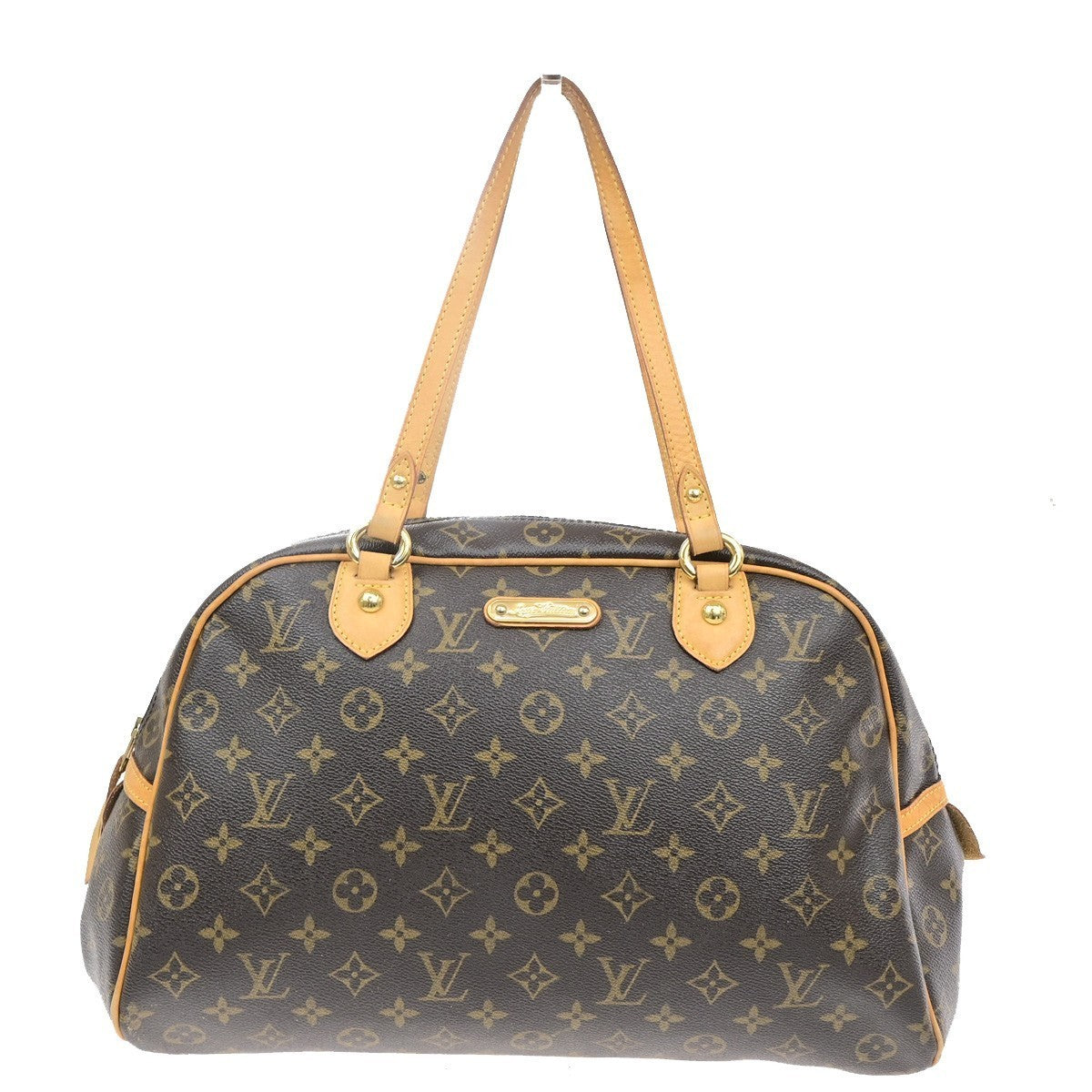 LOUIS VUITTON Montorgueil GM Shoulder Bag Monogram Leather Brown M95566 58YJ266