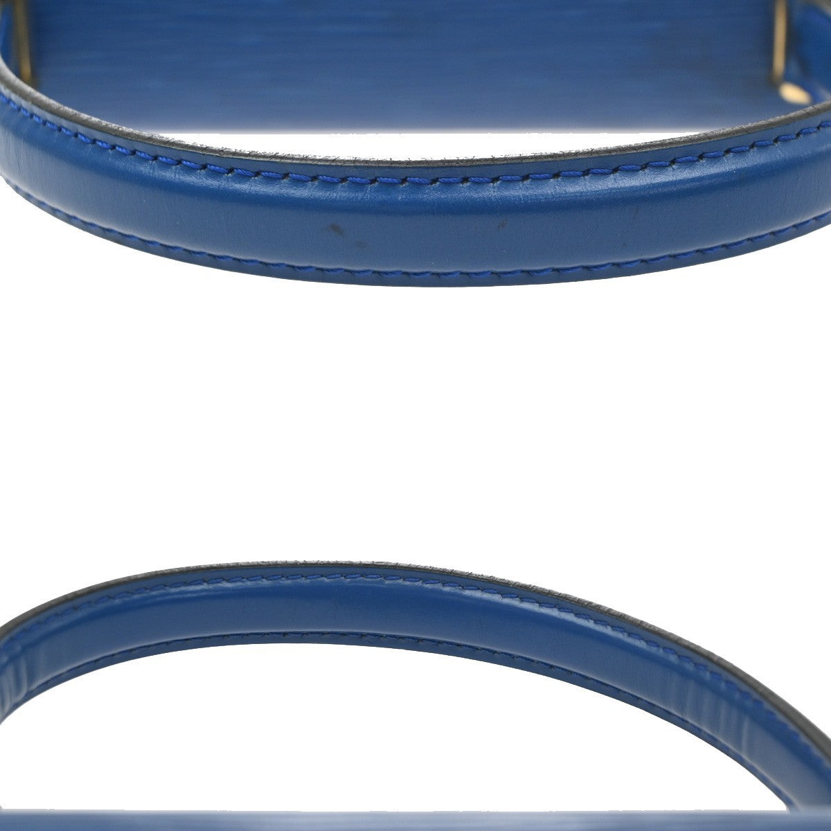 LOUIS VUITTON Logo Malesherbes Hand Bag Epi Leather Blue France M52375 34KD122