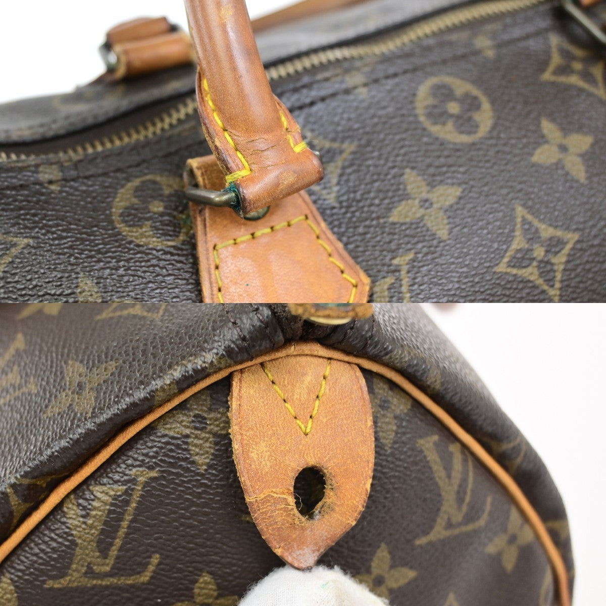 LOUIS VUITTON Speedy 30 Travel Hand Bag Monogram Leather Brown M41526 82YJ253