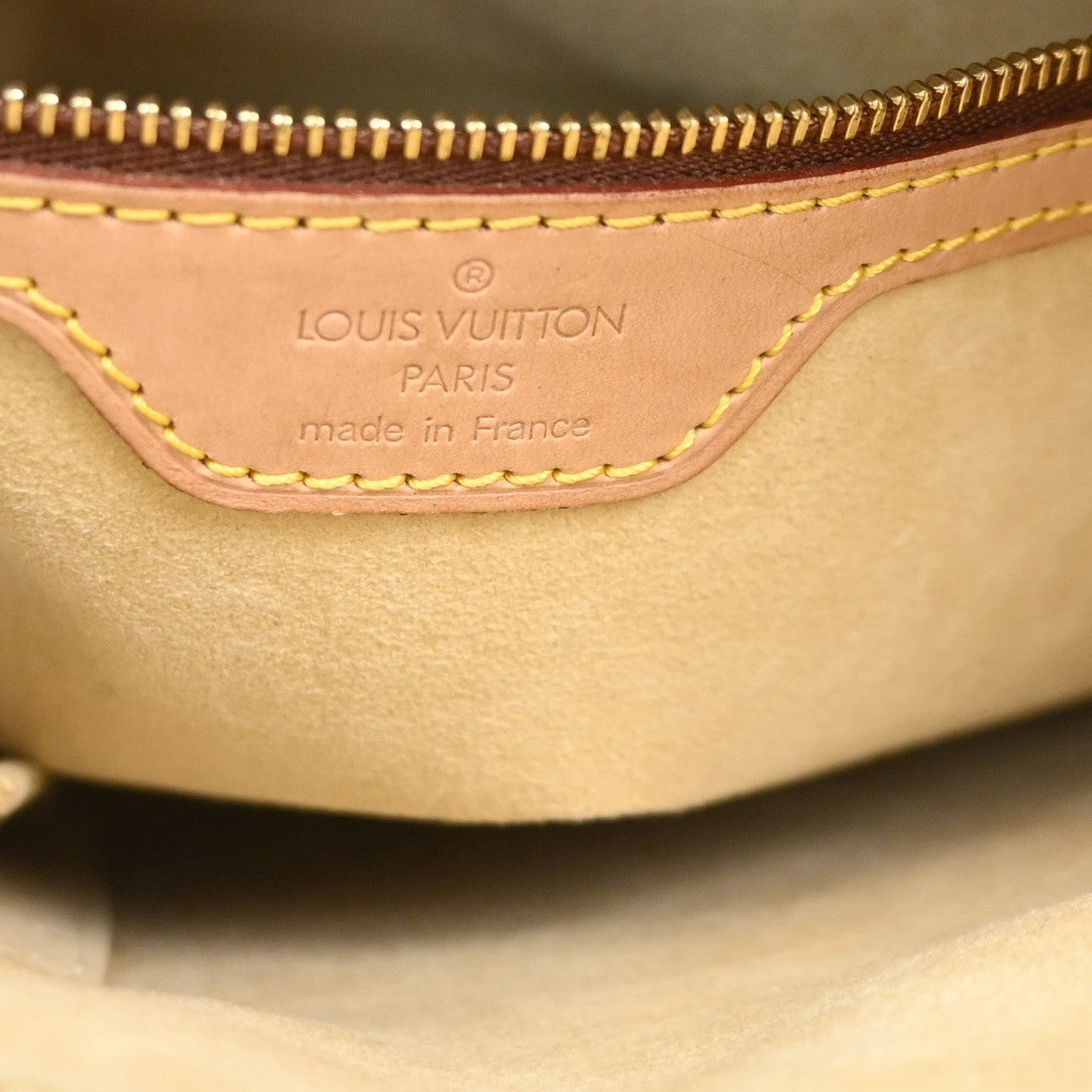 LOUIS VUITTON Logo Looping GM Shoulder Bag Monogram Leather Brown M51145 72CA723