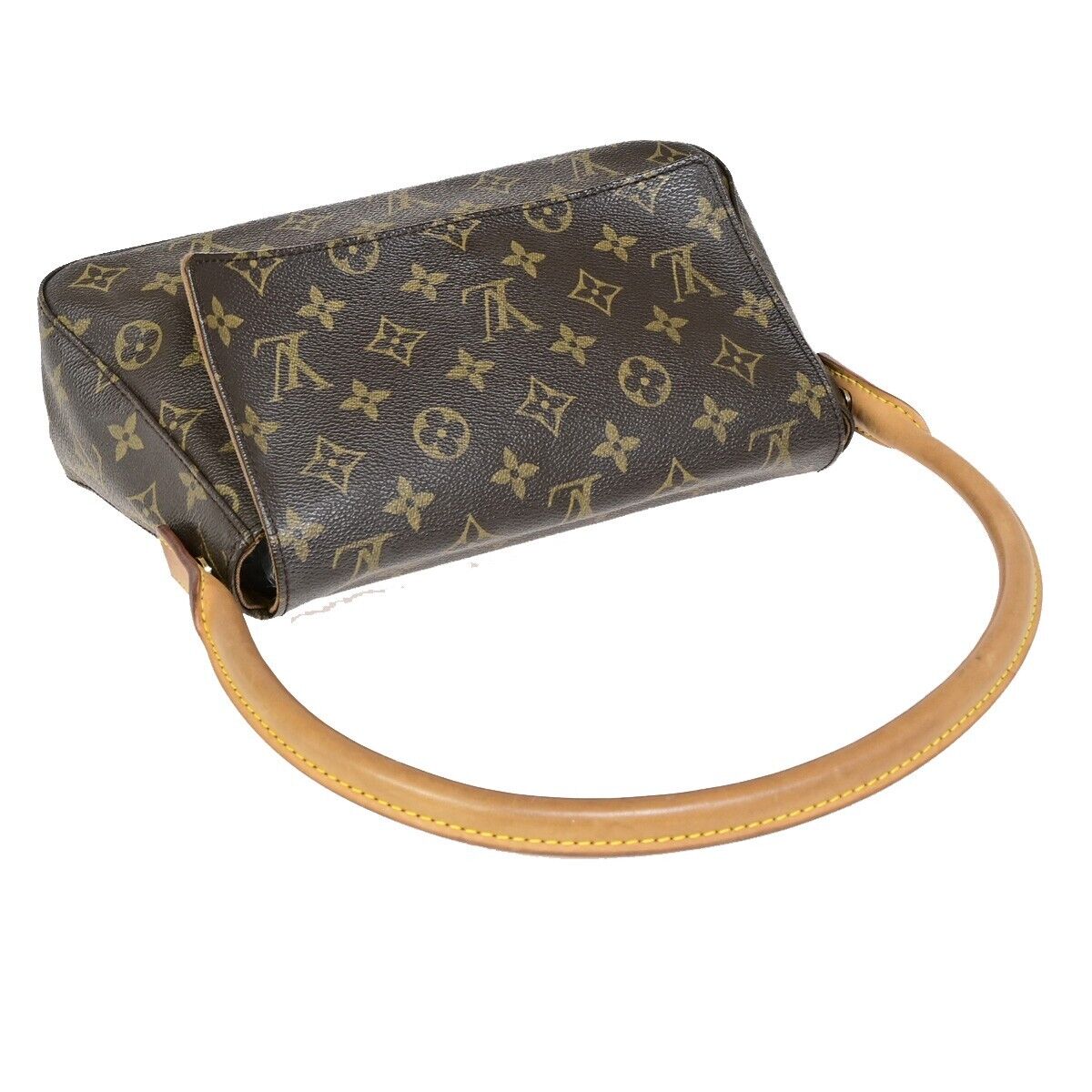 LOUIS VUITTON Mini Looping Hand Bag Monogram Leather Brown France M51147 91FA756