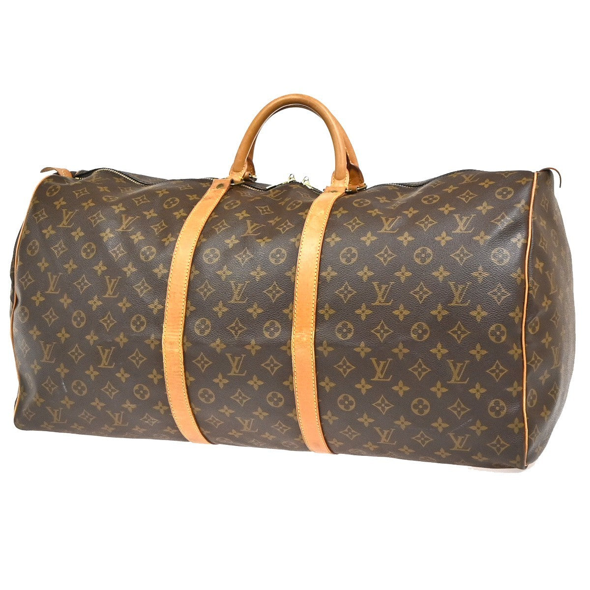 LOUIS VUITTON Keepall 60 Travel Hand Bag Monogram Leather Brown M41422 72YH893