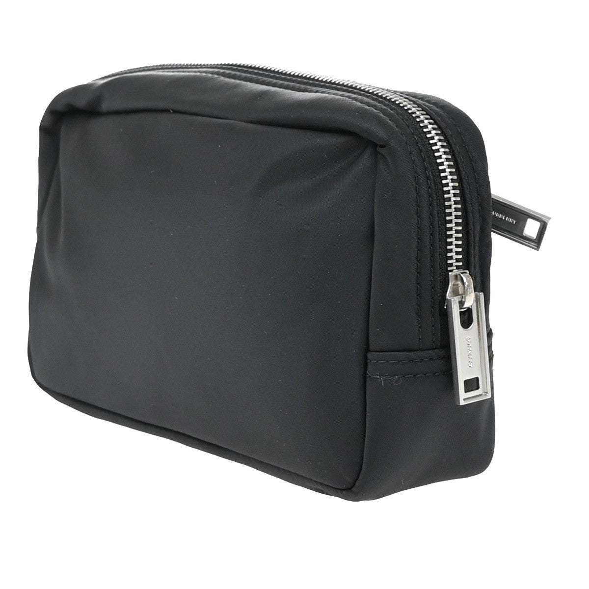BURBERRY Logo Clutch Pouch Bag Nylon Black SHW 65RF576