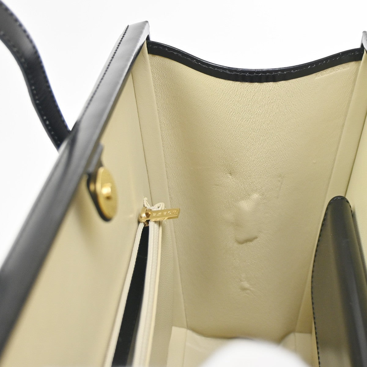 LOEWE Logo Shoulder Handbag Leather GHW Black Spain 76KC372