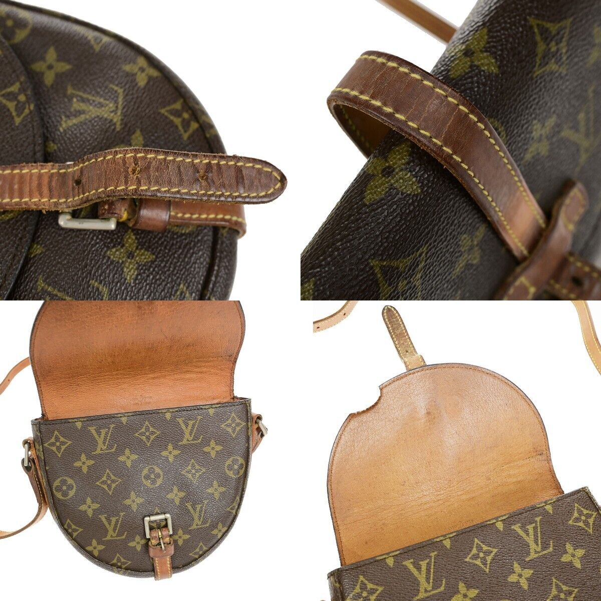 LOUIS VUITTON Chantilly PM Shoulder Bag Monogram Leather Brown M51234 64SH974