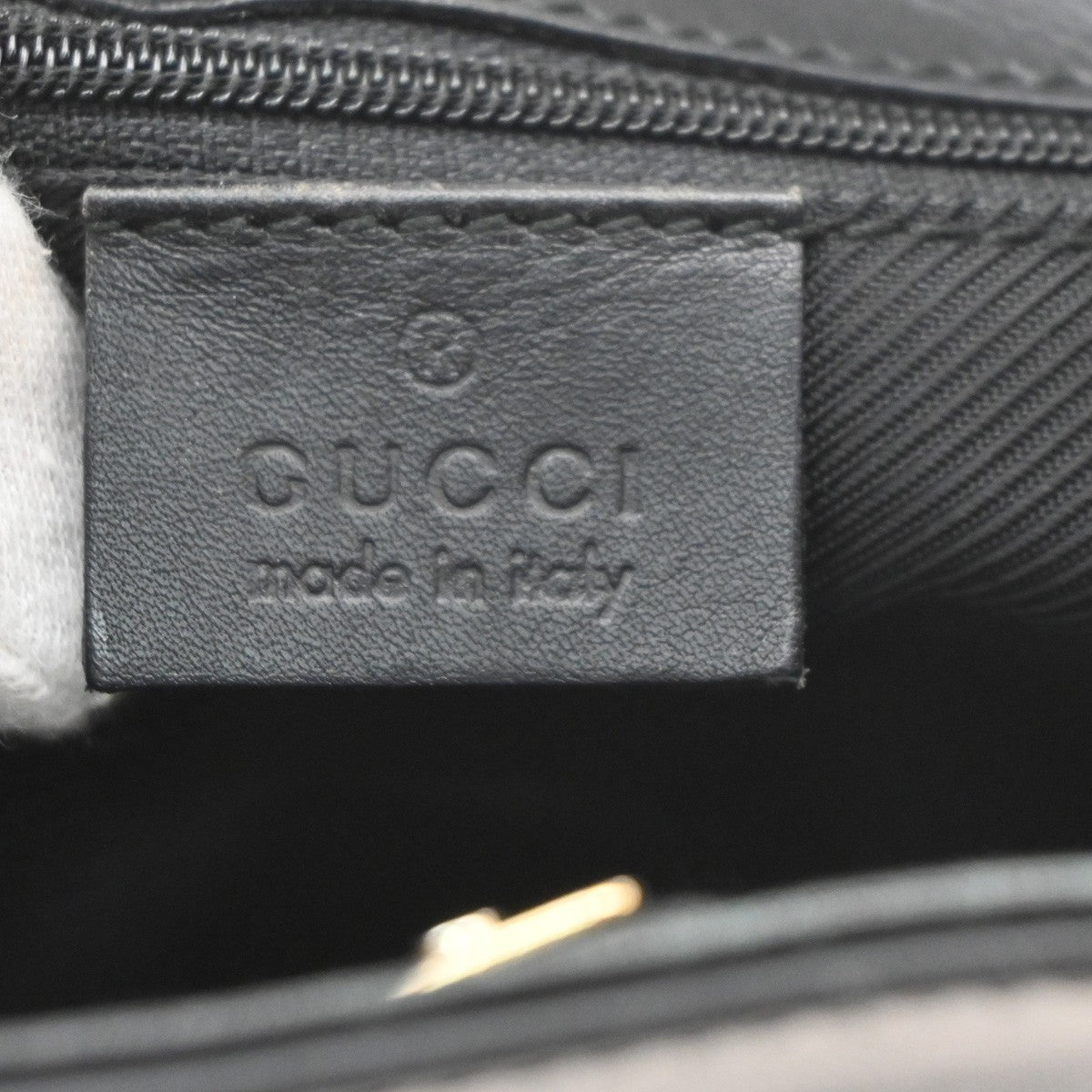 GUCCI Logo GG Pattern Shoulder Tote Bag Canvas Leather Black SHW Italy 63SA161