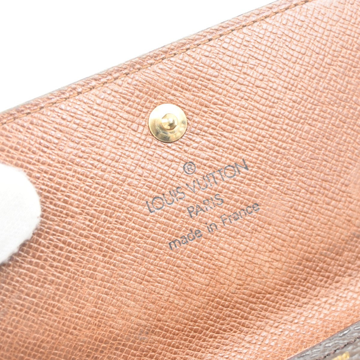 LOUIS VUITTON LV Logo 3 Set Trifold Wallet Monogram Leather Brown 67FC147