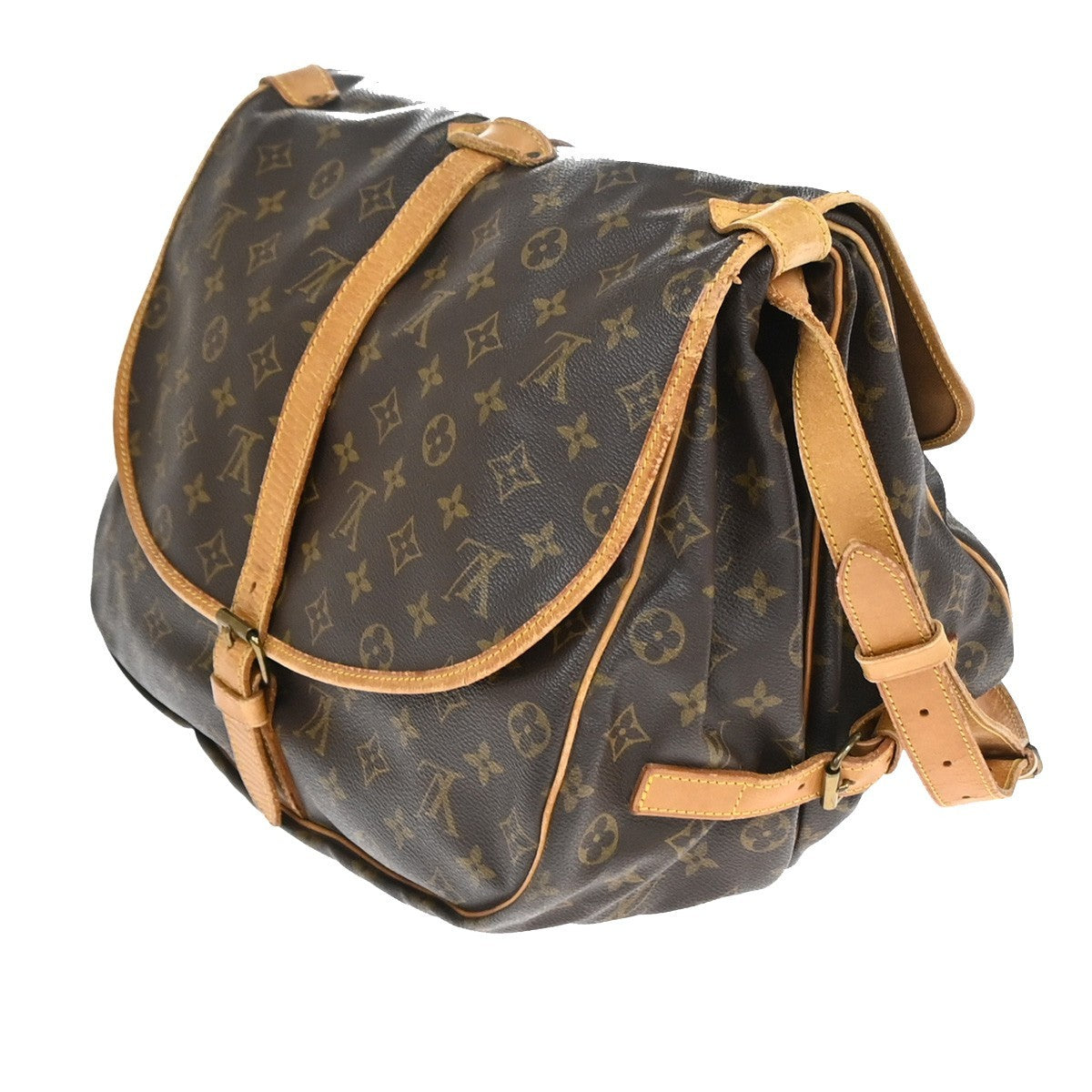LOUIS VUITTON Saumur 35 Shoulder Bag Monogram Leather BN France M42254 64YJ101