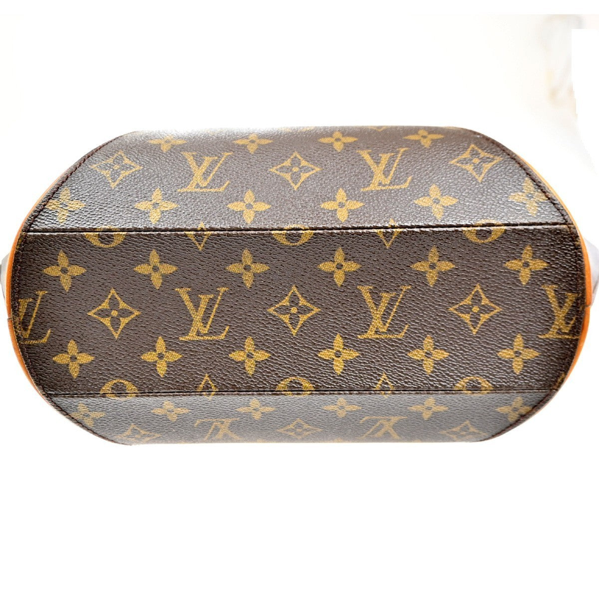 LOUIS VUITTON LV Logo Ellipse MM Hand Bag Monogram Leather Brown M51126 19MA102