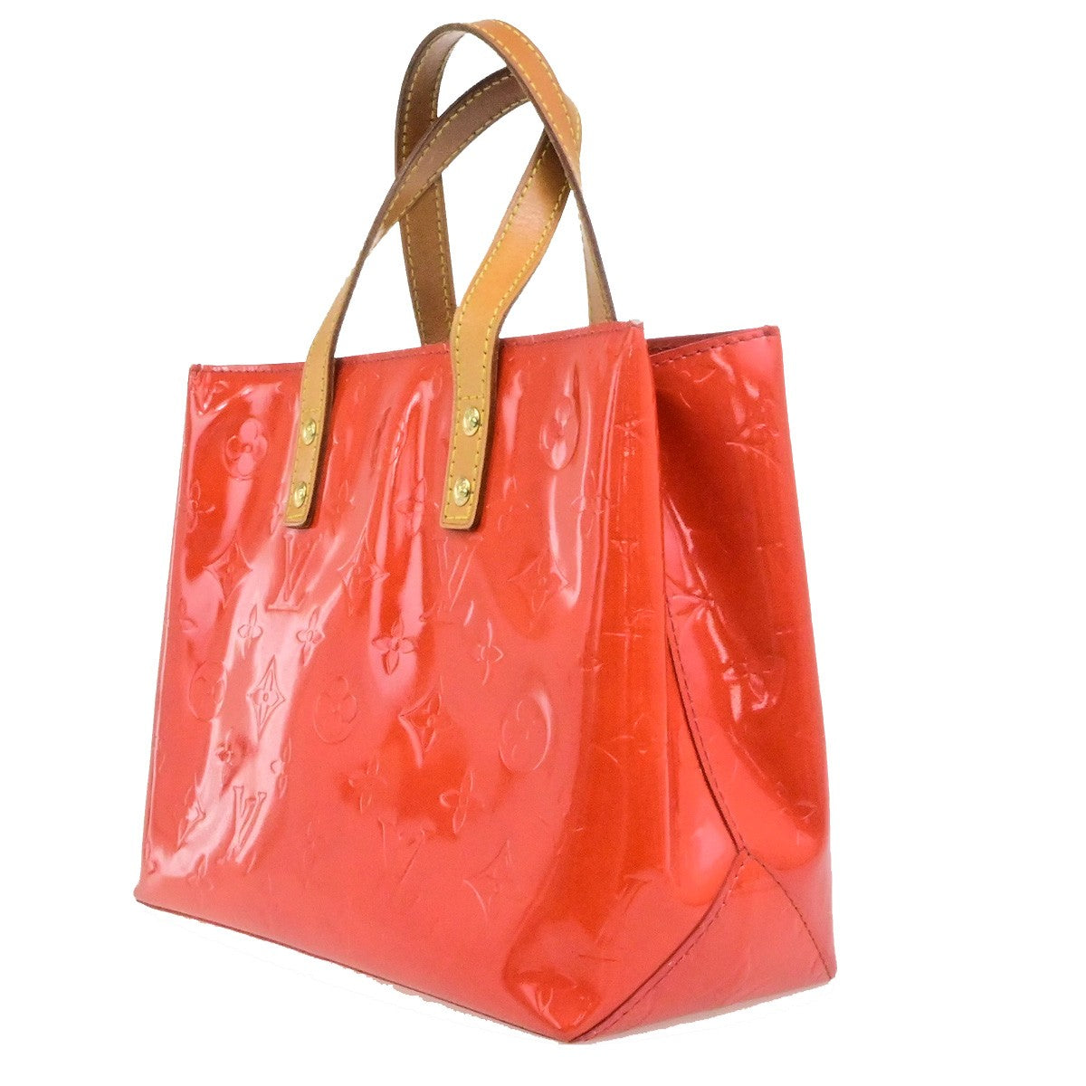 LOUIS VUITTON Read PM Hand Bag Monogram Vernis Patent Leather Red M91088 31YH134