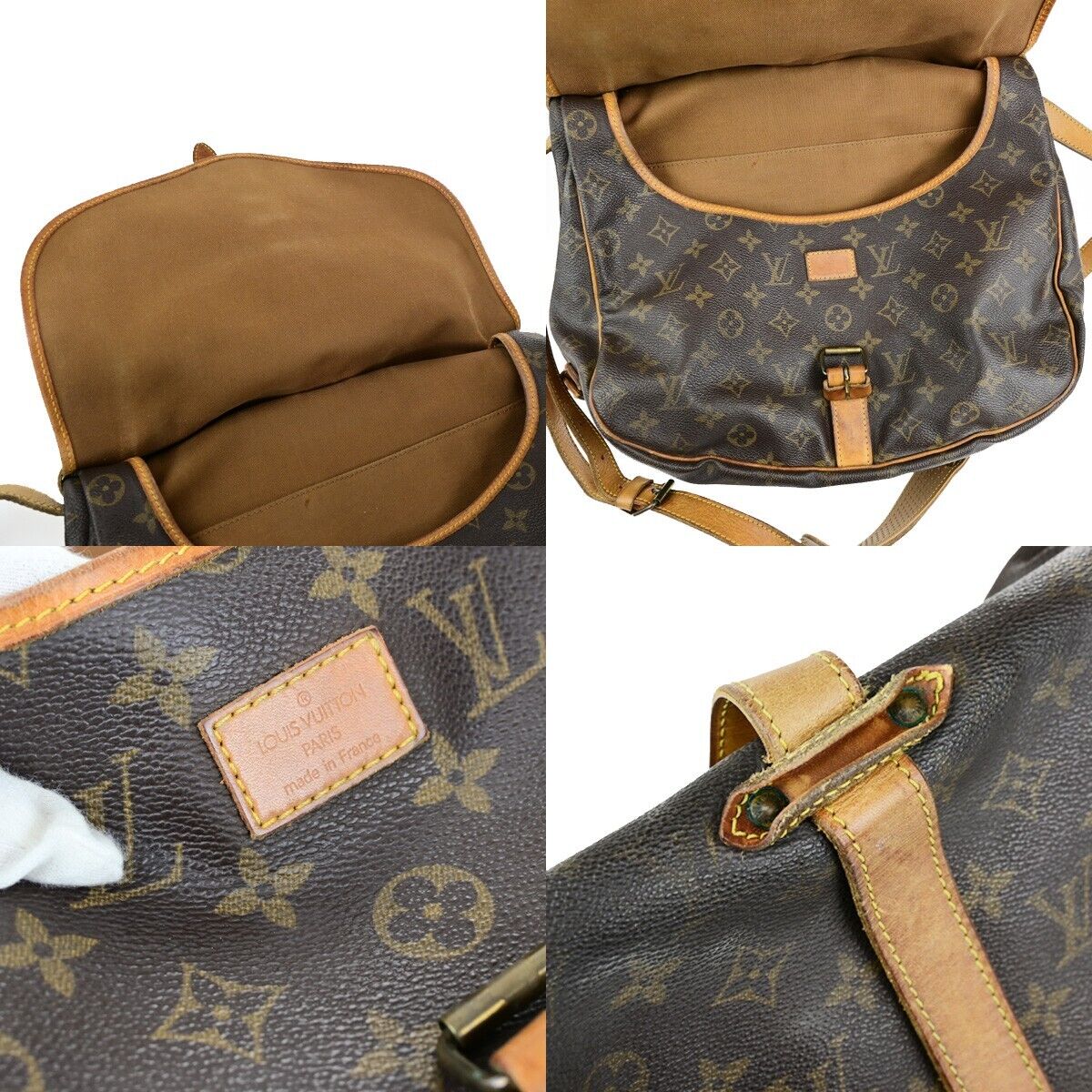 LOUIS VUITTON Saumur 35 Shoulder Bag Monogram Leather BN France M42254 39ED126