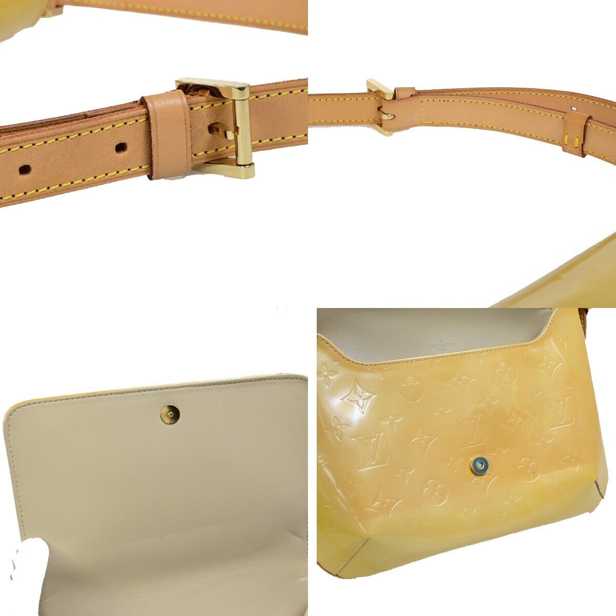 LOUIS VUITTON Thompson Street Shoulder Bag Monogram Vernis Beige M91008 62EC357