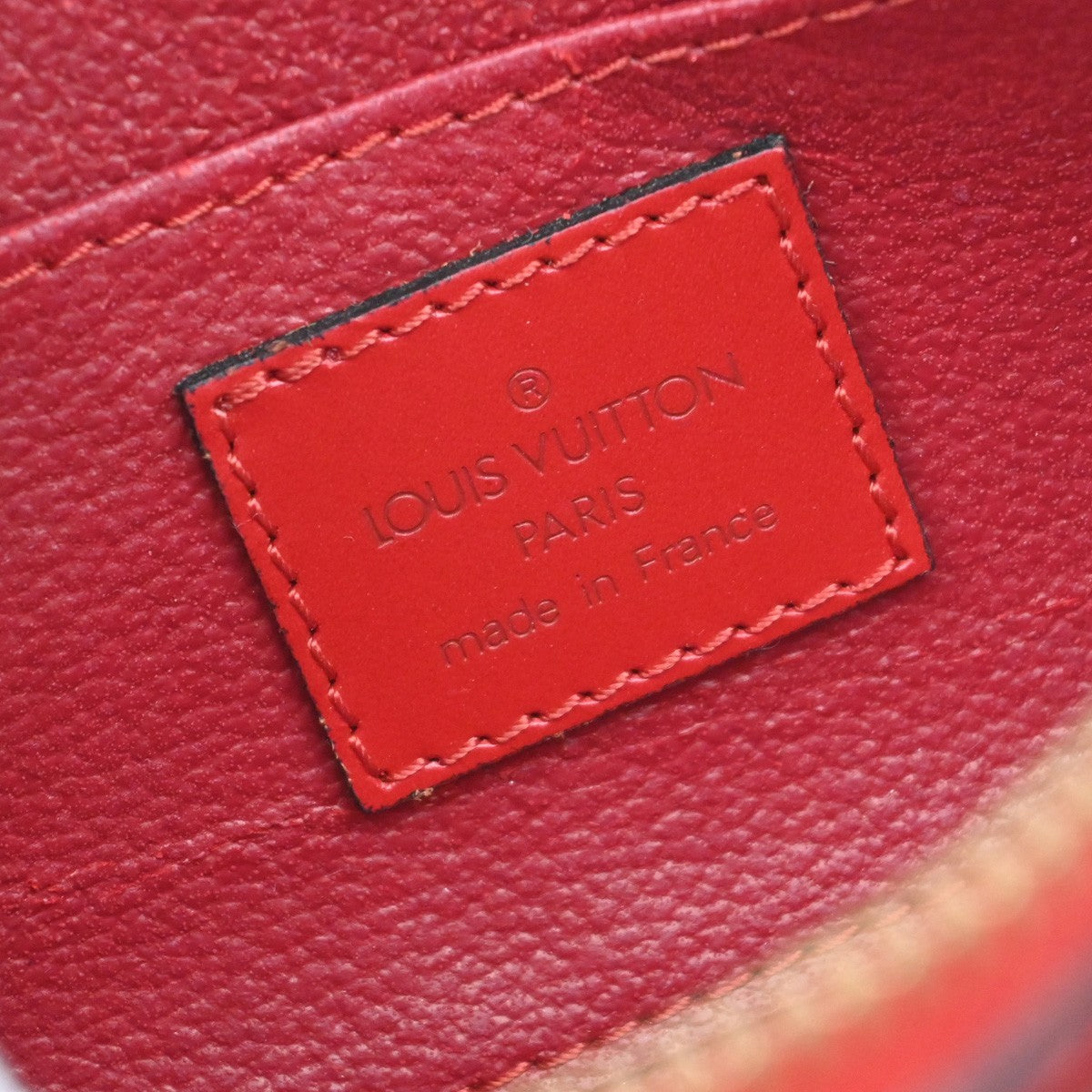 LOUIS VUITTON LV Logo Dauphine PM Pouch Bag Epi Leather Red M48447 02KP136