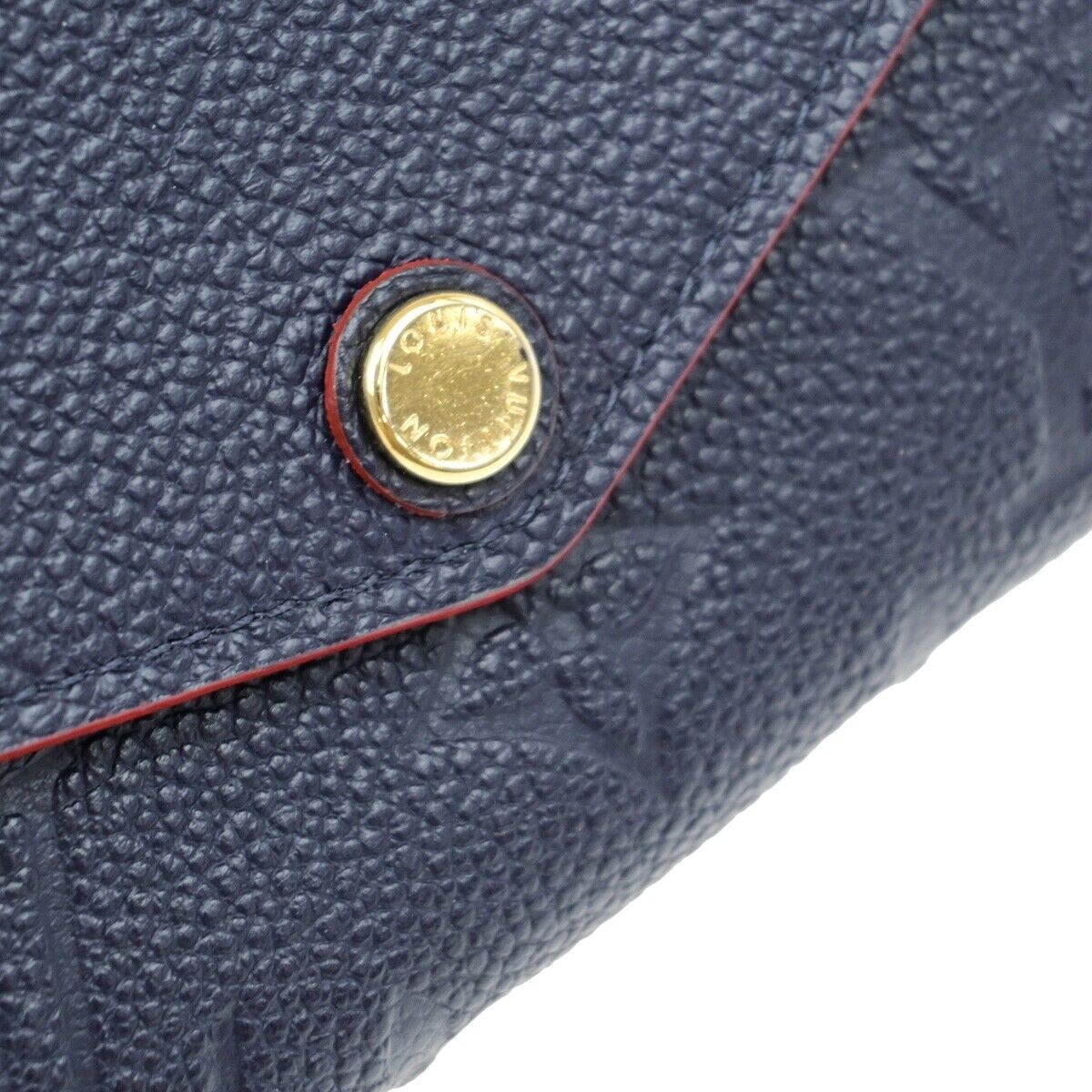 LOUIS VUITTON Portefeuille Sarah Wallet Monogram Empreinte Blue M62125 35EE082