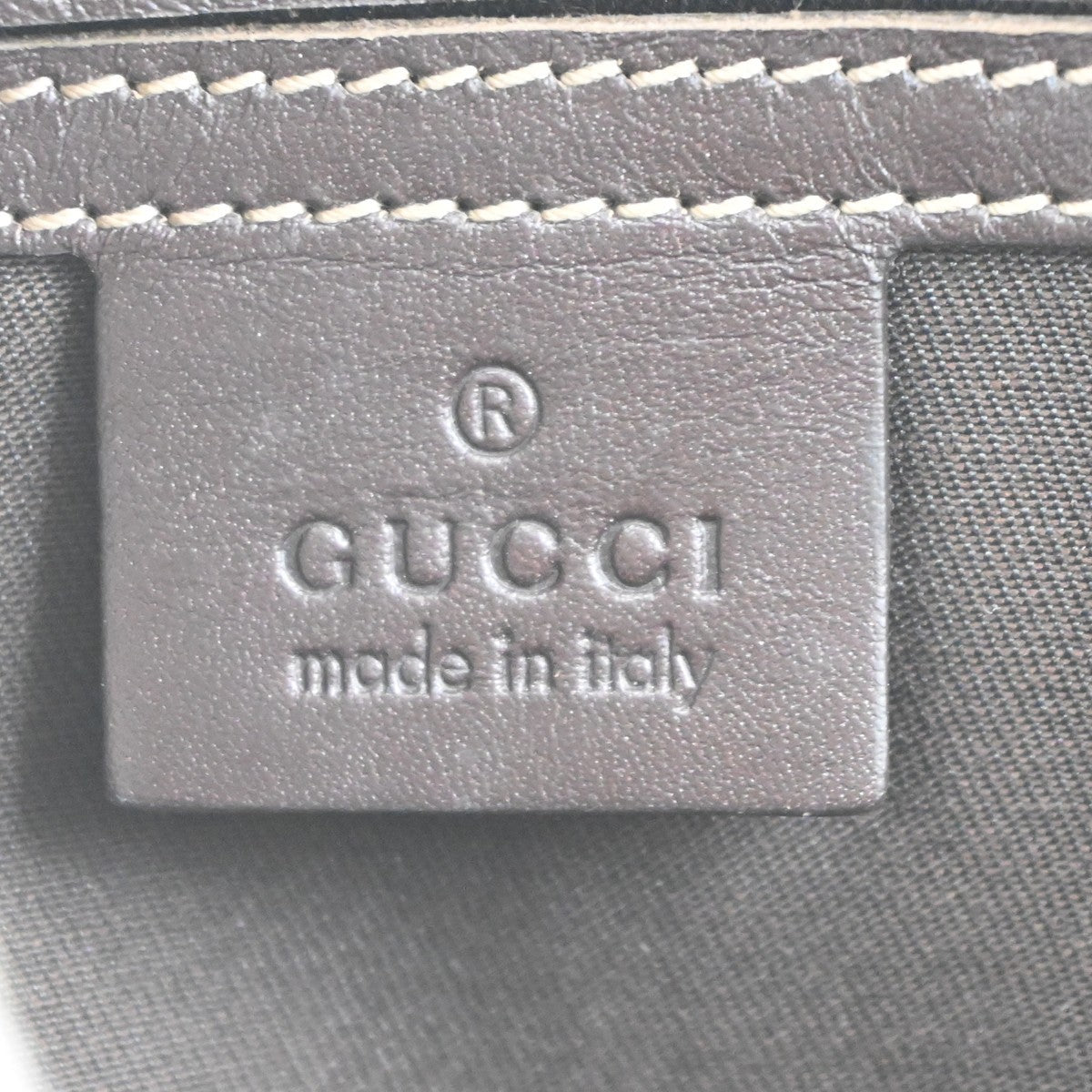 GUCCI Logo GG Pattern Shoulder Bag Supreme Leather Beige Italy GHW 39KC471