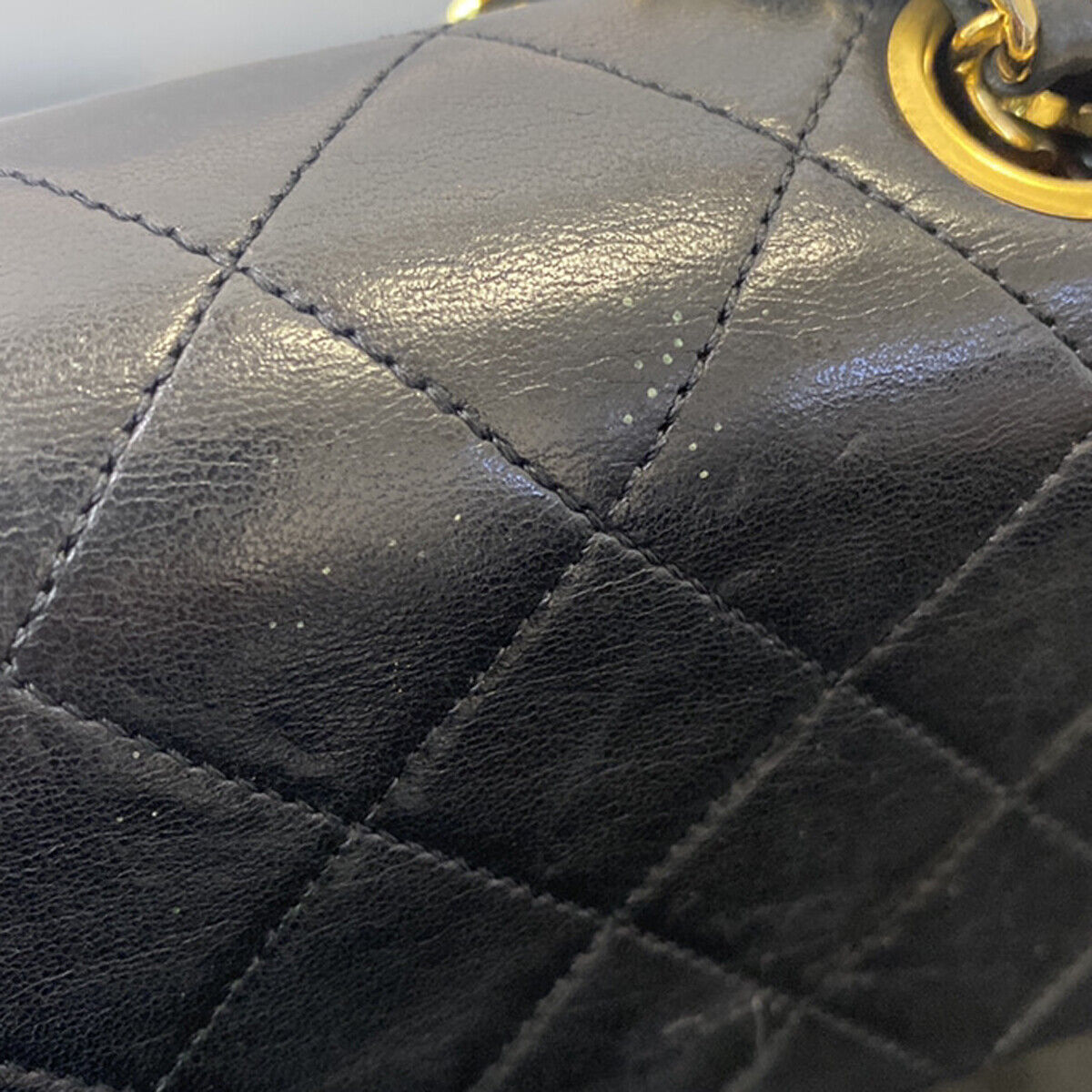 CHANEL CC Mini Matelasse Chain Shoulder Bag Leather Black GHW Vintage 397RK660