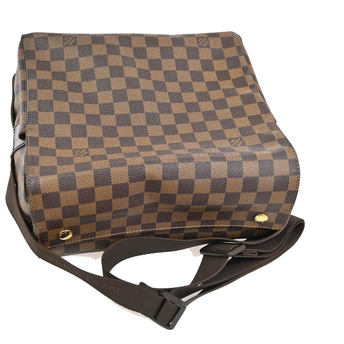 LOUIS VUITTON Naviglio Shoulder Bag Damier Ebene Leather Brown N45255 77TA691