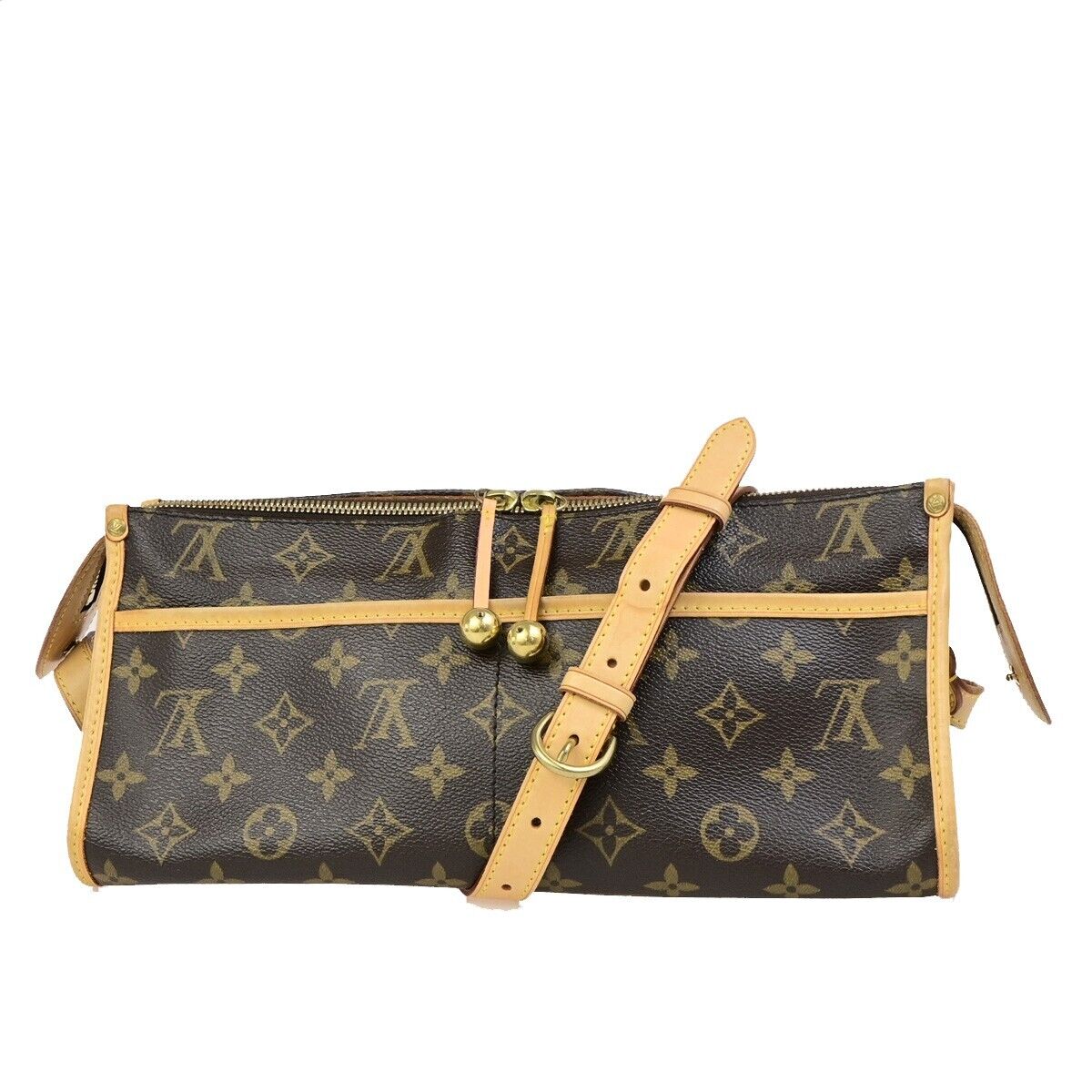 LOUIS VUITTON LV Popincourt Long Shoulder Bag Monogram Brown M40008 24ED186