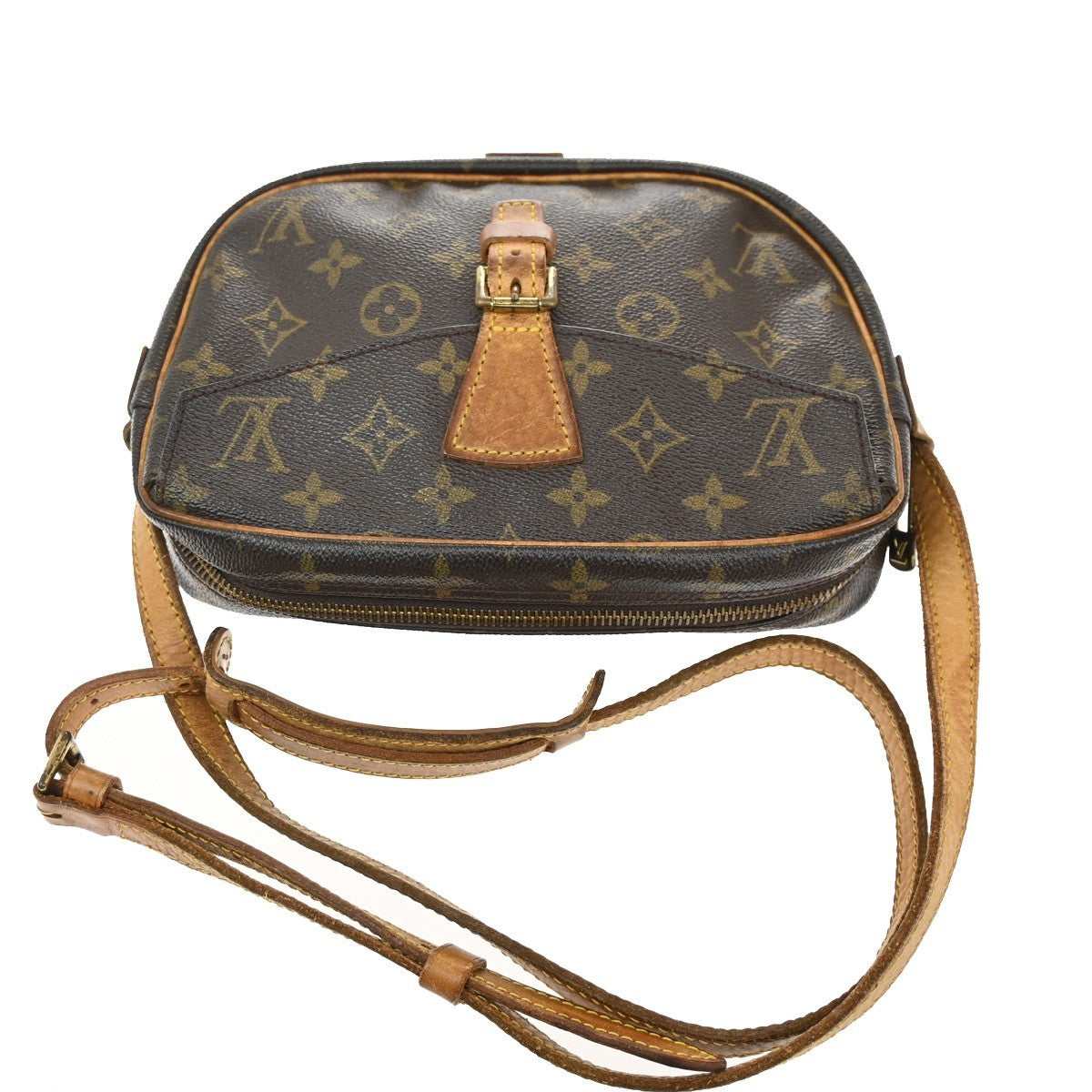 LOUIS VUITTON Jeune Fille PM Shoulder Bag Monogram Leather Brown M51227 30CA293