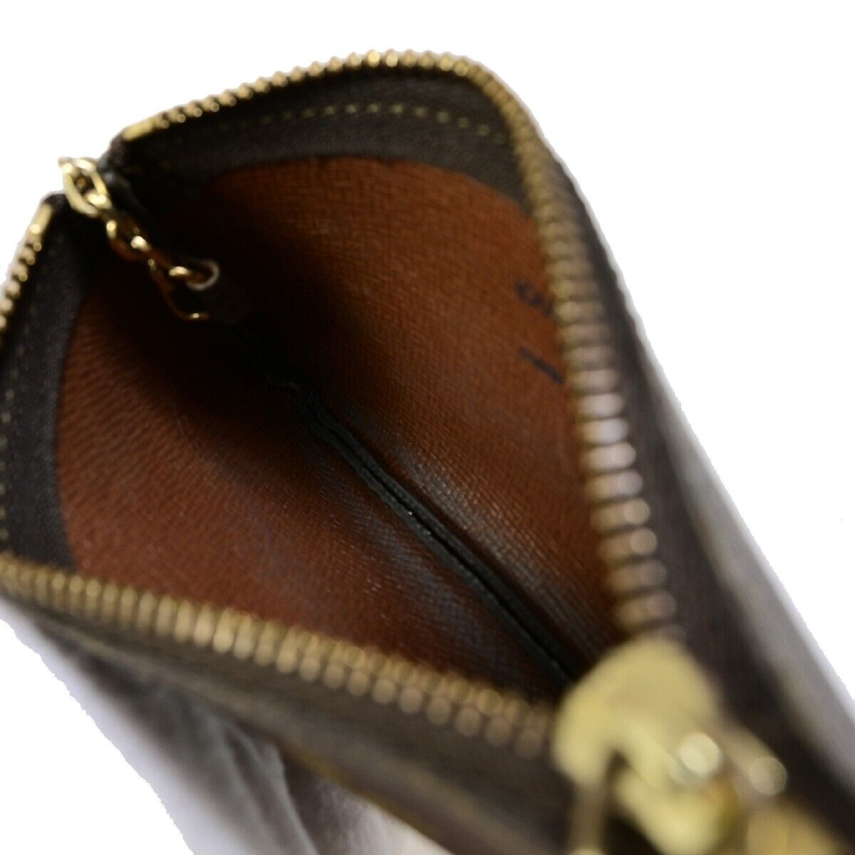 LOUIS VUITTON Pochette Cles Coin Wallet Monogram Leather Brown M62650 65EB803