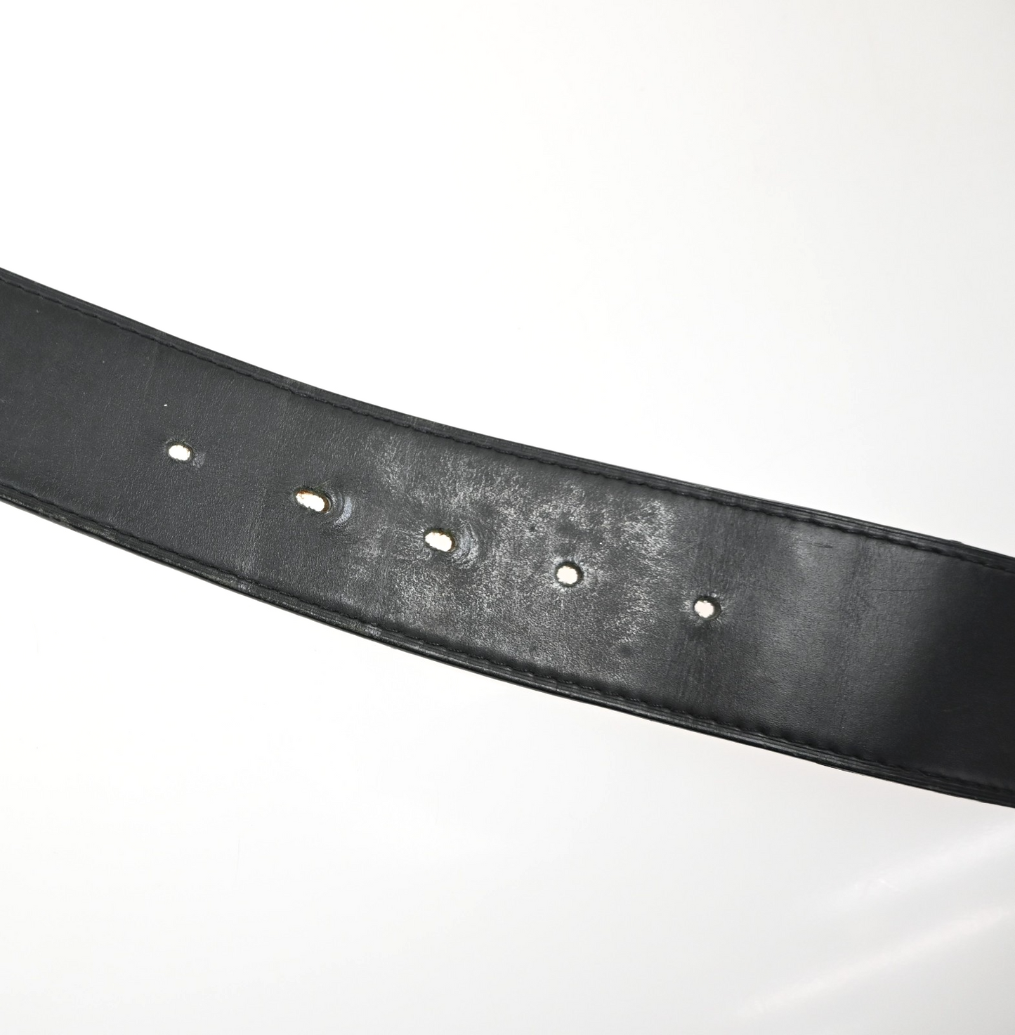 LOUIS VUITTON Ceinture Jeans Buckle Belt 80/32 Leather BK SR Spain M6812 63KC996
