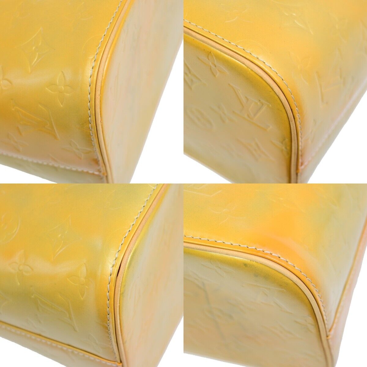 LOUIS VUITTON Houston Shoulder Bag Monogram Vernis Leather Yellow M91303 04ED912