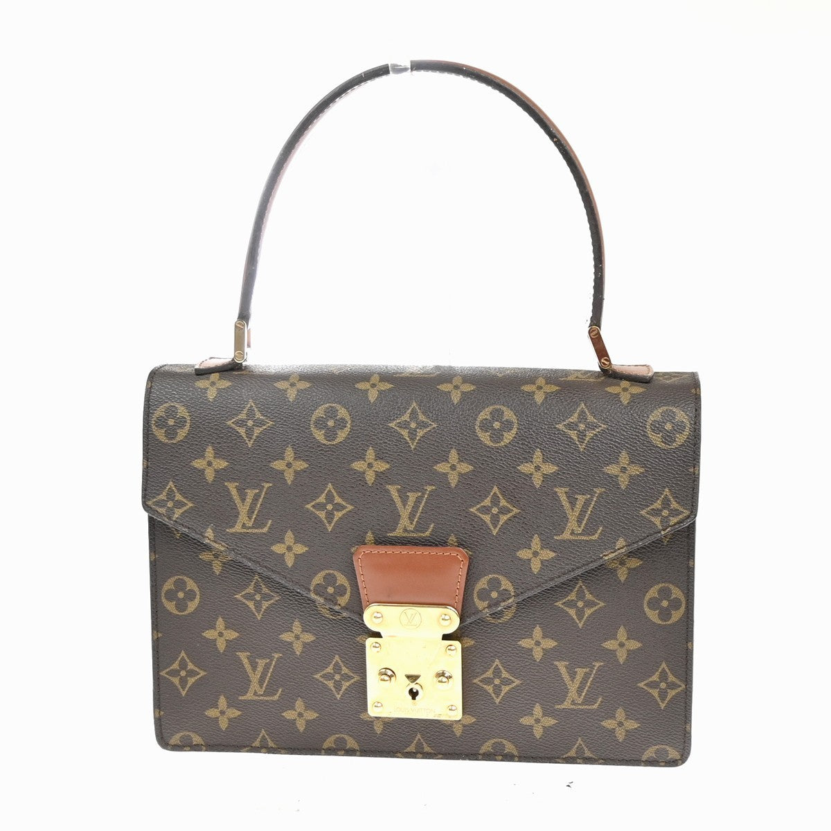 LOUIS VUITTON Concorde Hand Bag Monogram Leather Brown France M51190 70KC476