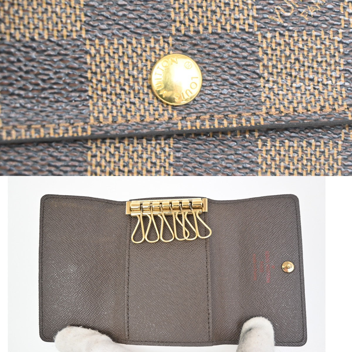 LOUIS VUITTON Multicles 6 Hooks Key Case Damier Ebene Leather BN N62630 61TA448