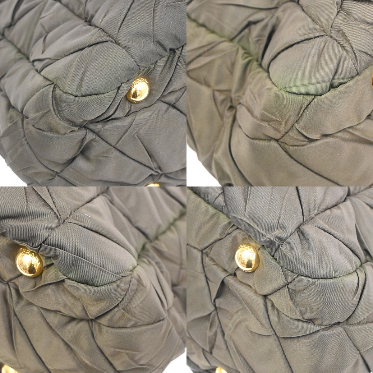 PRADA  Logo Tessuto 2-Way Hand Tote Soulder Bag Nylon Green Khaki GHW 76TA159