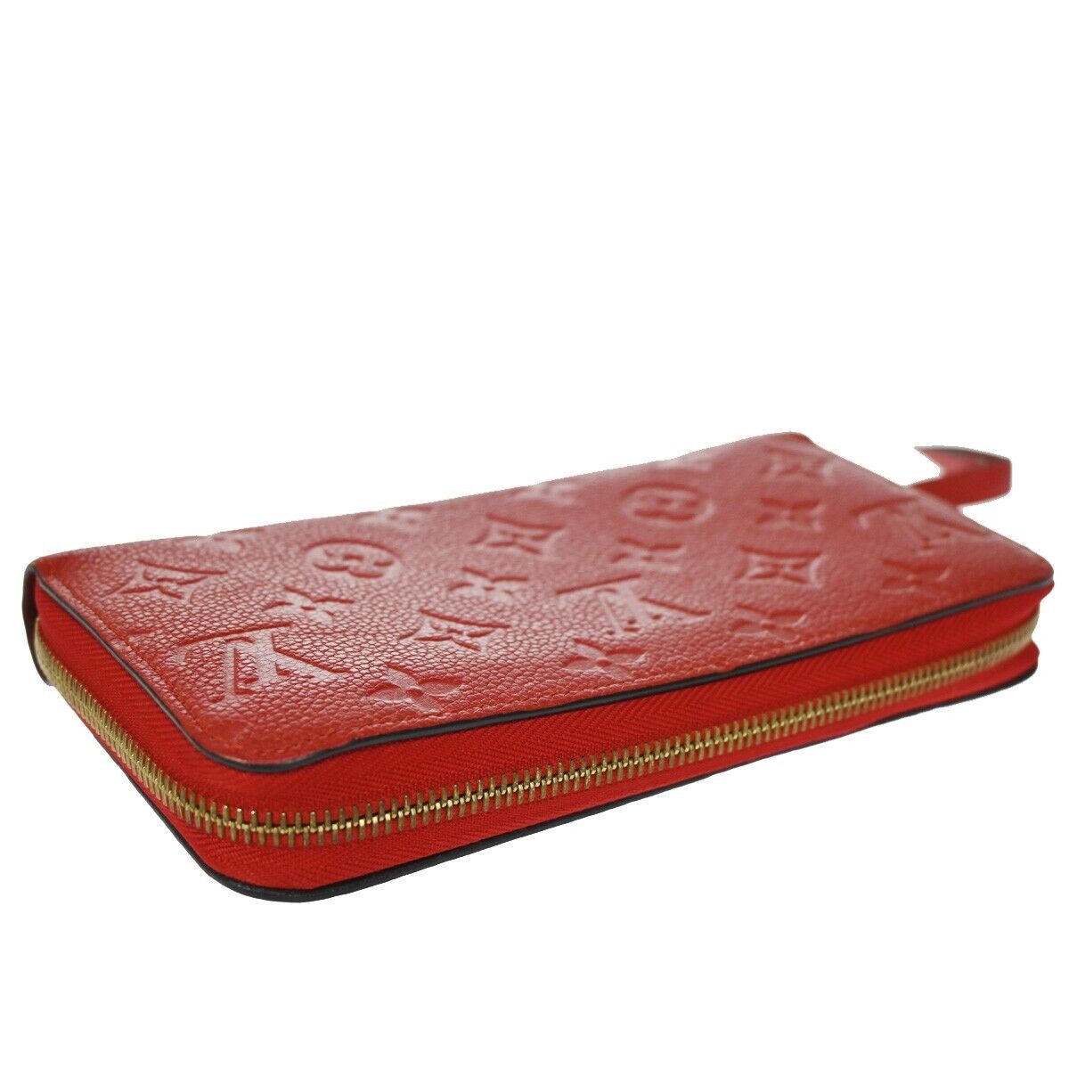 LOUIS VUITTON Zippy Wallet Long Monogram Empreinte Leather Red M60547 70SH120