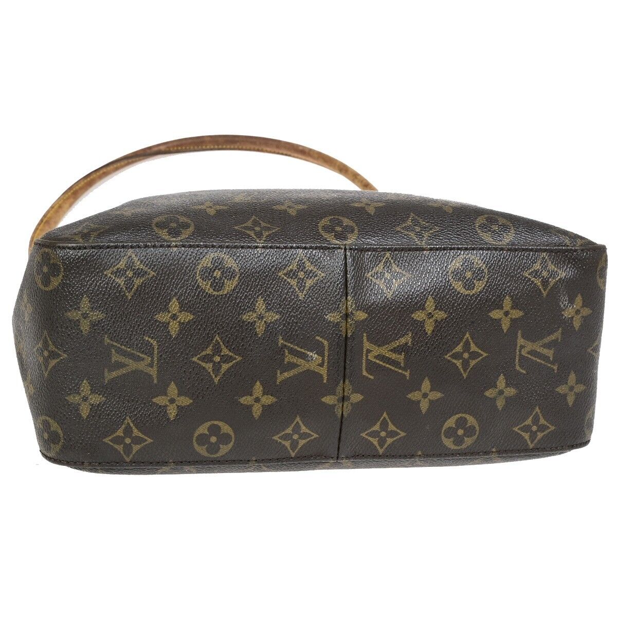LOUIS VUITTON Logo Looping GM Shoulder Bag Monogram Leather Brown M51145 36EB697