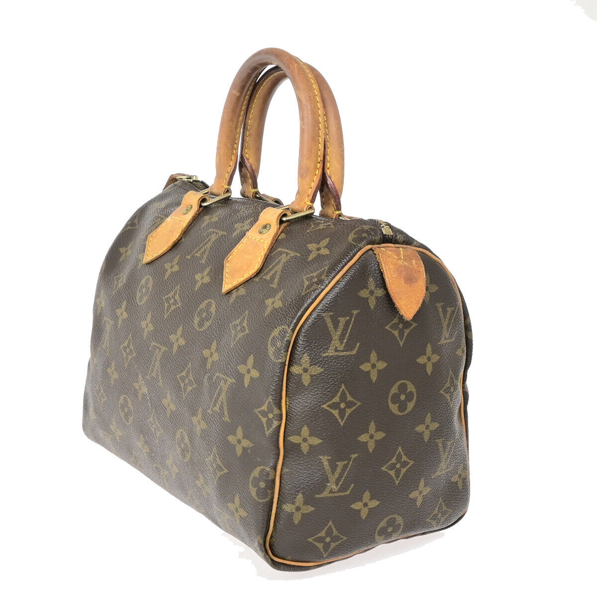 LOUIS VUITTON Speedy 25 Travel Hand Bag Monogram Leather Brown M41528 87SJ433