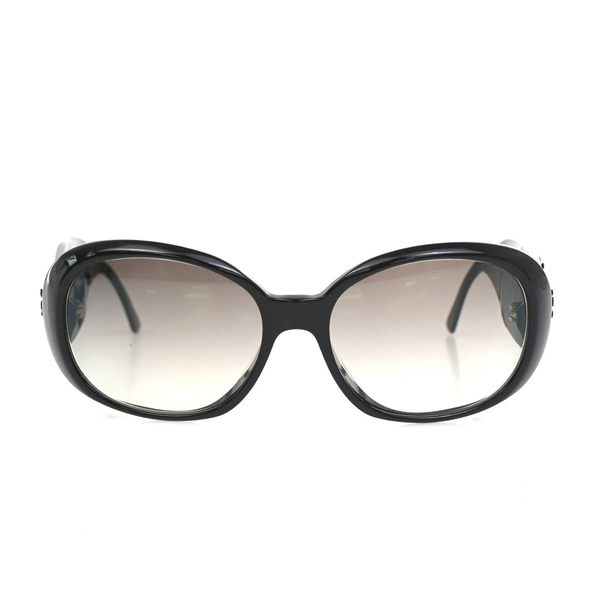 CHANEL CC Logo Camellia Sunglasses Eye Wear Plastic Black 5113 Italy 63ZA113