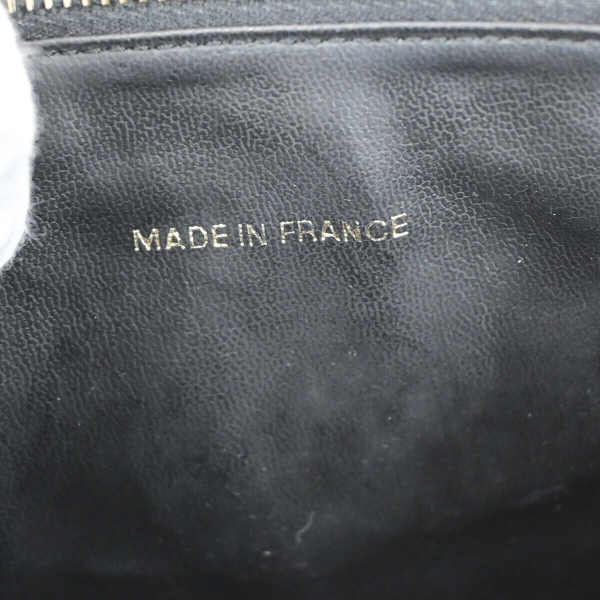 CHANEL CC Logo Vanity Hand Bag Grained Calfskin Leather BK GHW Vintage 42RK716