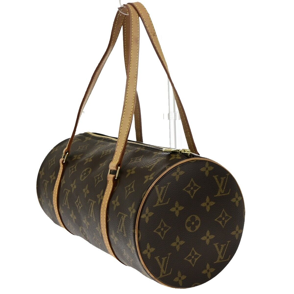 LOUIS VUITTON Logo PAPILLON 30 Hand Bag Monogram Leather Brown M51365 79ED446