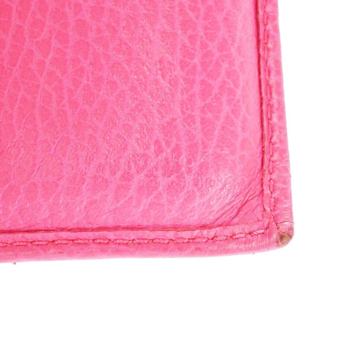 GUCCI Marmot GG Logos Bifold Wallet Purse Leather Pink Made In Italy 66SG797