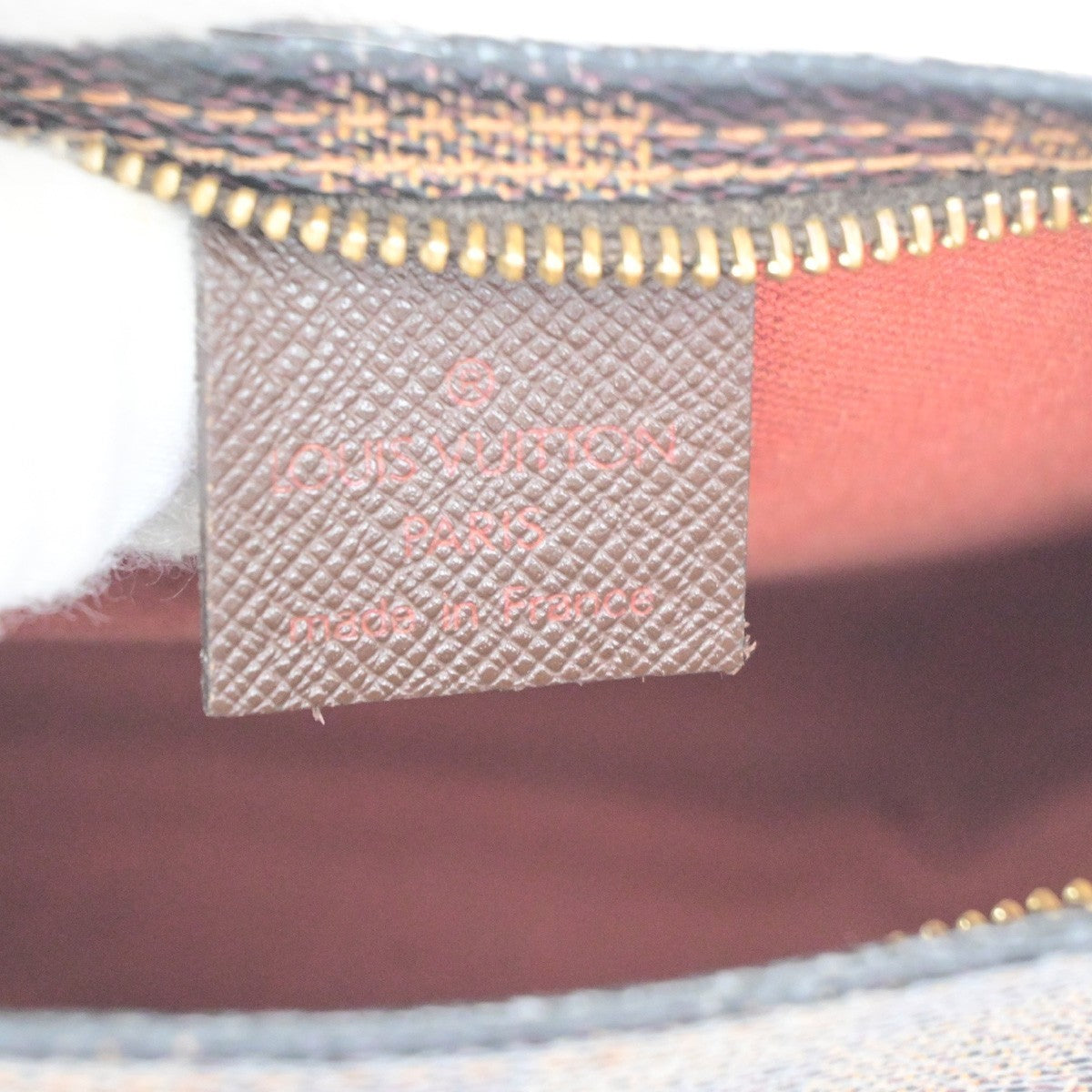 LOUIS VUITTON  Trousse Makeup Hand Bag Damier Ebene Leather Brown N51982 83KD191