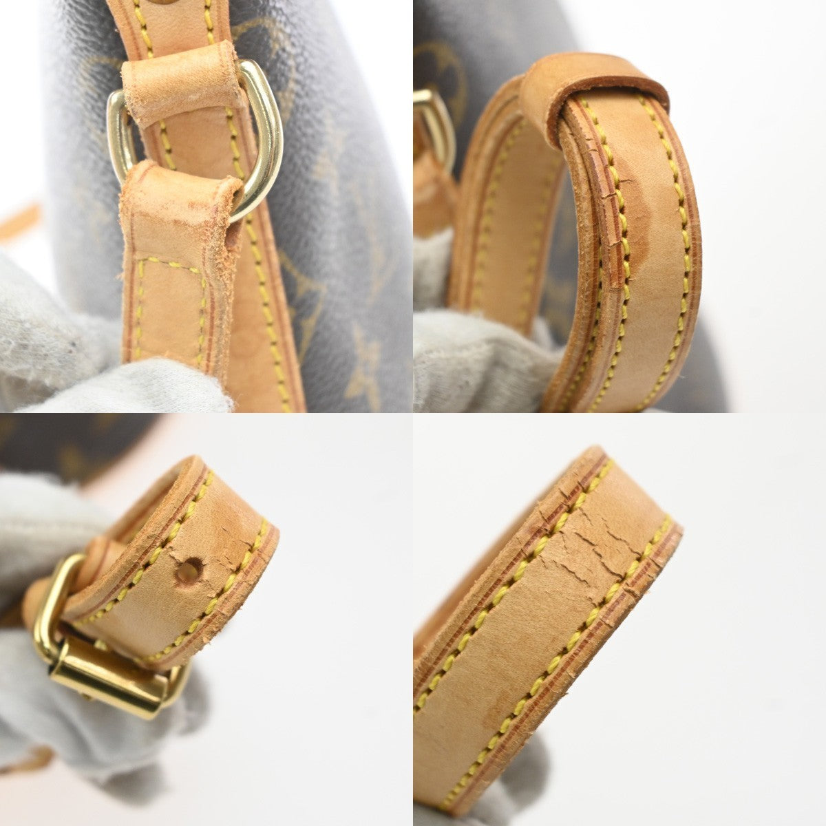 LOUIS VUITTON Logo Drouot Shoulder Bag Monogram Leather Brown M51290 77MA510