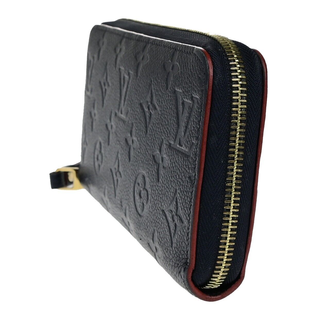 LOUIS VUITTON LV Zippy Long Wallet Monogram Empreinte Navy Blue M62121 73SJ473
