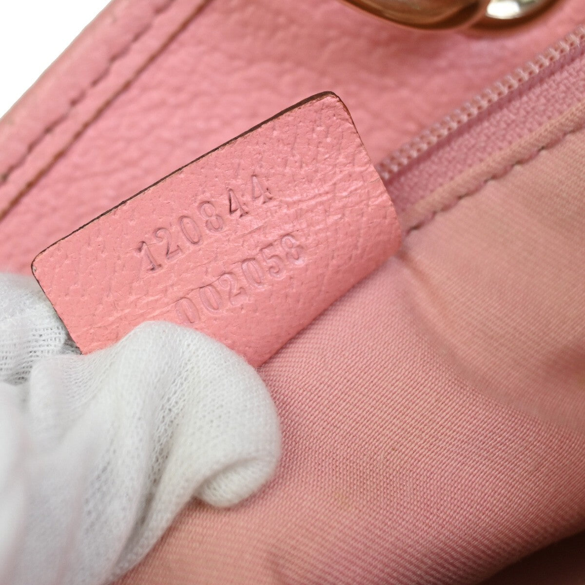 GUCCI Logo GG Pattern Mini Hand Tote Bag Canvas Leather Brown Pink 34FB571
