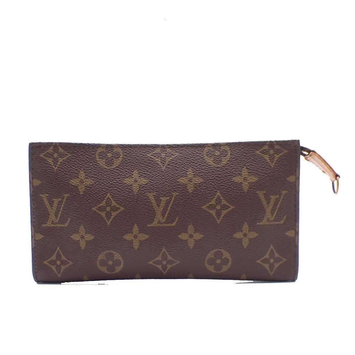LOUIS VUITTON Logo BUCKET GM Pouch Bag Monogram Leather Brown France 60KB739