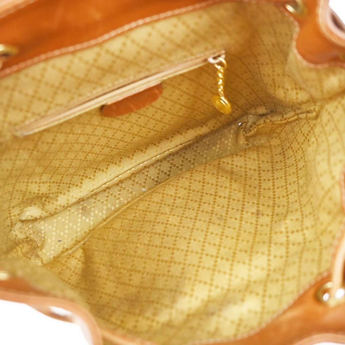 GUCCI Logo Bamboo Drawstring Mini Backpack Bag Leather Brown GHW Italy 64YH955